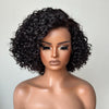 250% Density Short Curly Bob Human Hair Lace Frontal Wig