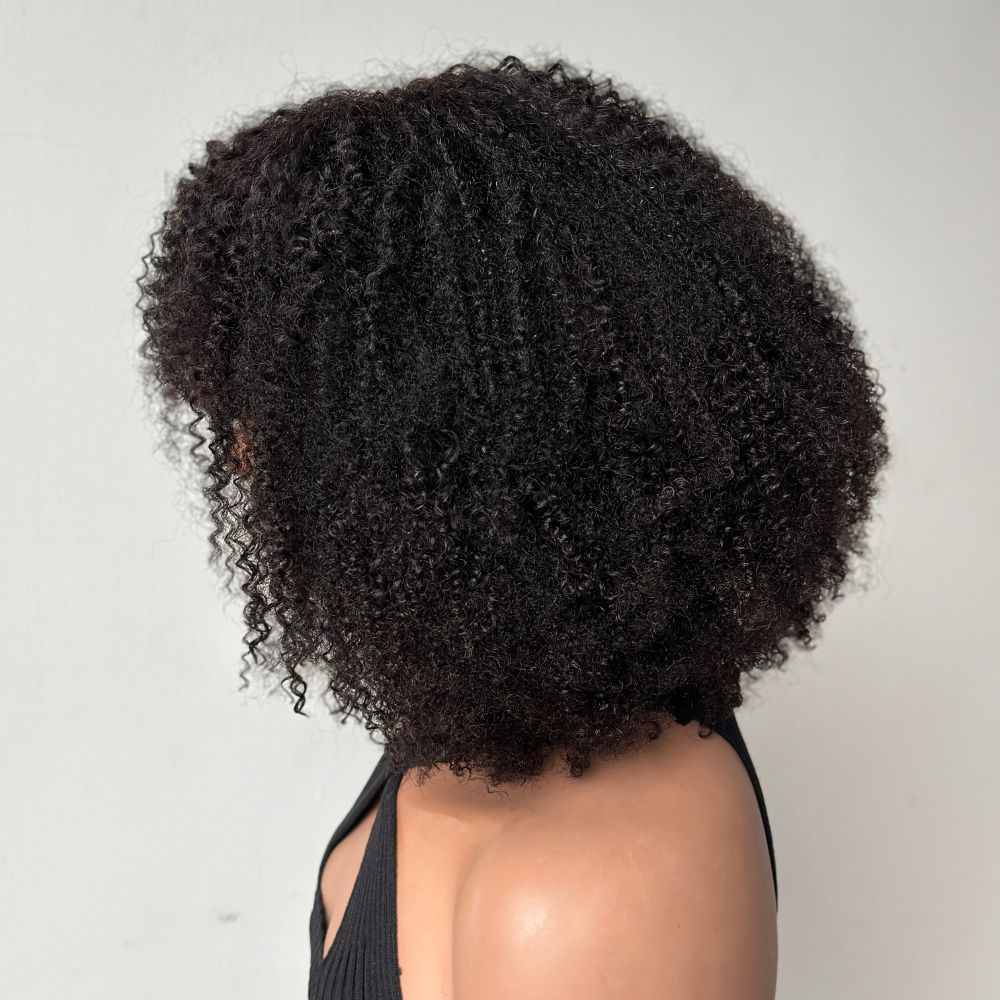 
            
                Load image into Gallery viewer, Afro Kinky Curly Glueless Wig With Bangs
            
        
