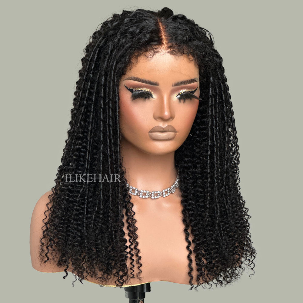 3a Hybrid Hairline Finger Coily 9x4 HD Lace Glueless Wig