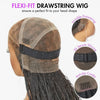 Full Lace Natural Black Cornrow Braid Wig With Drawstring