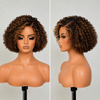 Bouncy Short Curly Bob Side Part HD Lace Front Wig with Face Framing Curls
