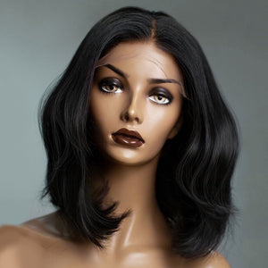 
            
                Load image into Gallery viewer, Shoulder Length Layered Cut BOB 13x4 Lace Front Wig
            
        