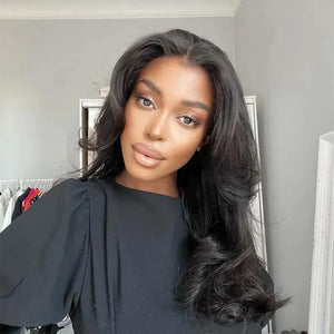 Face-Framing Layered Body Wave 13x4 Frontal Lace Wig With Curtain Bangs