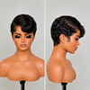 Throw On & Go Sleek Shine Full Lace Pixie Cut Wig with Side-Part Bangs
