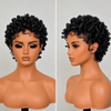 Glam Full Lace Short Finger Coil Curly Pixie Wig with Styled Baby Hairs