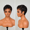Vintage Glam Full Lace Short Finger Wave Pixie Cut Wig with Side Part
