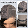 Retro Finger Wave Pixie Cut 5×5 Right-Side Part Closure Wig with Pin Curls