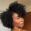 Voluminous Curly Human Hair Wig With Bangs
