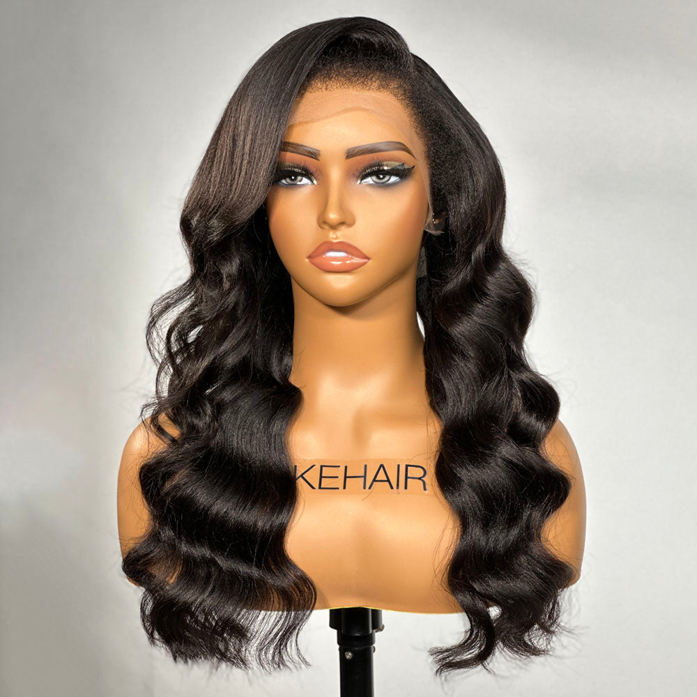 Myshinywigs HD Lace Frontal 4C Natural Hairline Full Frontal HD Frontal  Kinky Straight 13x4 Lace Frontal Human Hair Yaki Frontal Closure Pre  Bleached