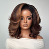 Ombre Golden Brown Blowout HD Lace Wig with Kinky Edges