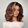 Ombre Golden Brown Blowout HD Lace Wig with Kinky Edges