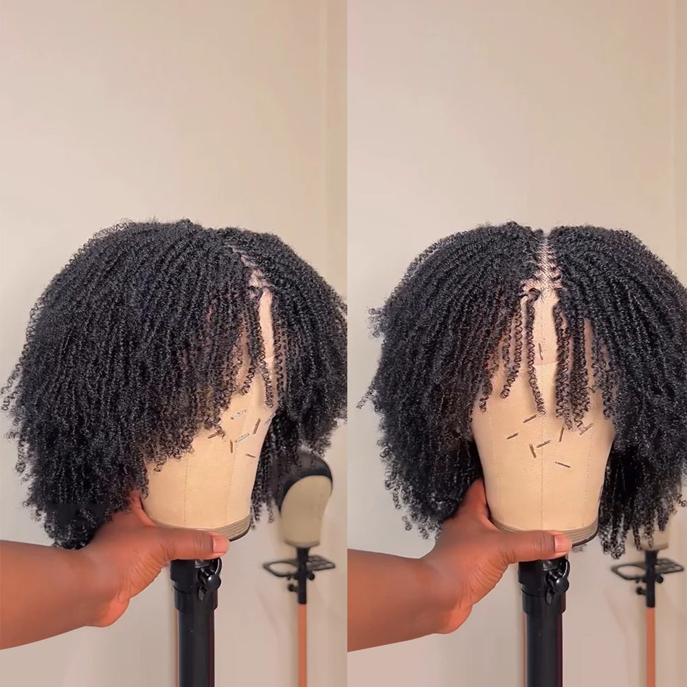 Full Lace Knotless Mini Twist Locs Bohemian Invisi Drawstring Wig