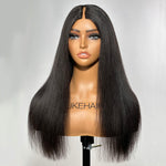 Thin Leave Out I Part Wig Yaki Coarse Straight