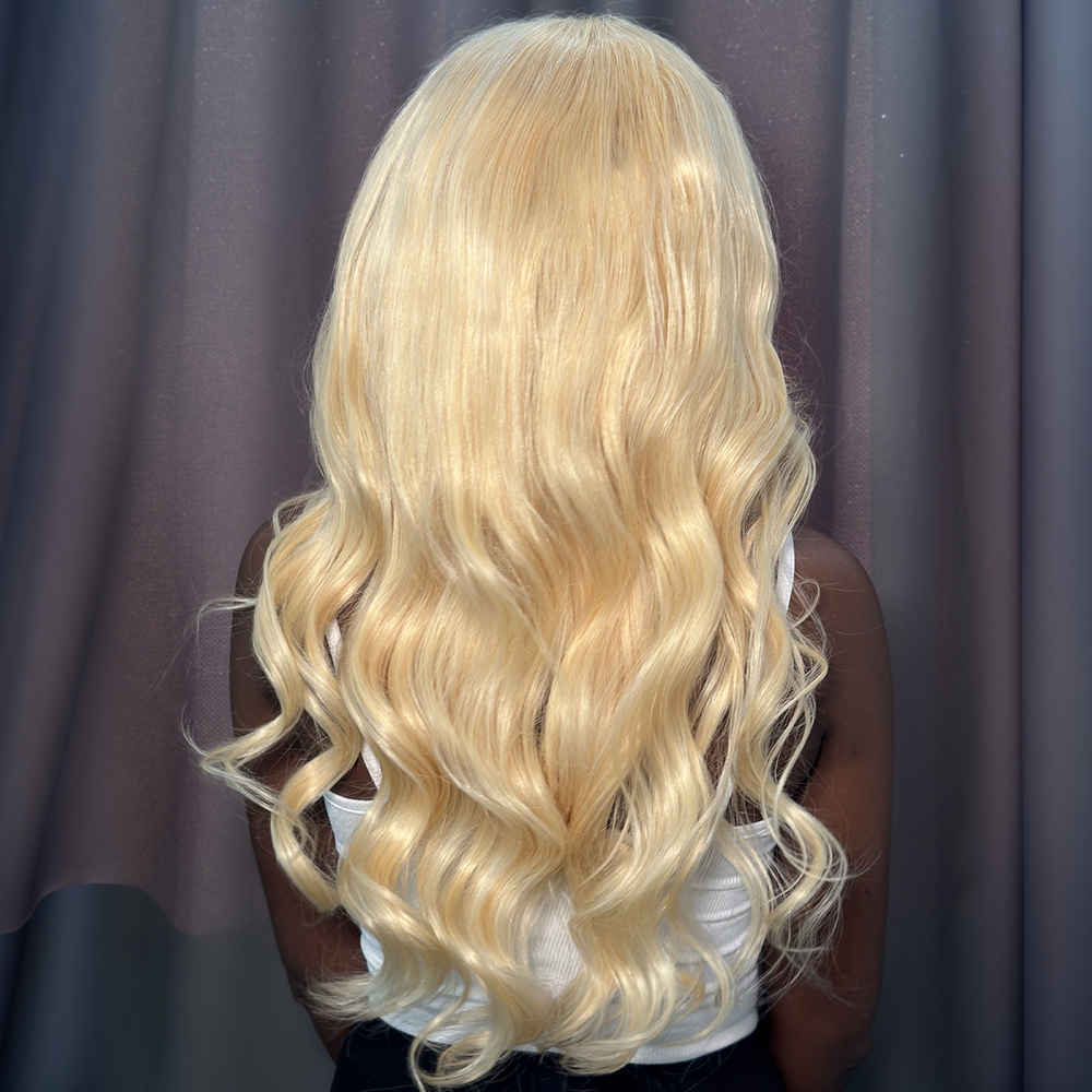 613 Blonde Body Wave Human Hair Lace Front Wig