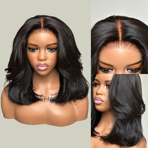 
            
                Load image into Gallery viewer, Face Framing Layered Cut Glueless 5x5 Lace Closure Wig
            
        