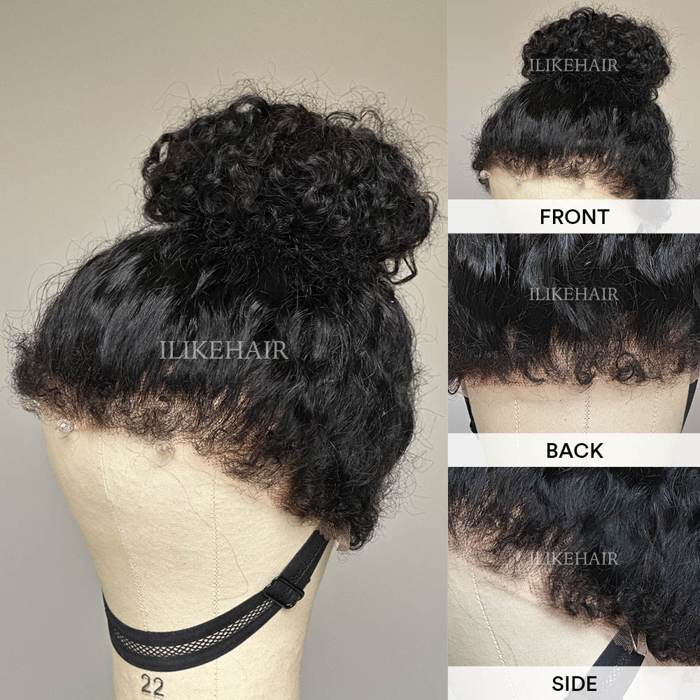 360 Lace Curly Edegs Invisible Strap Curly Wig