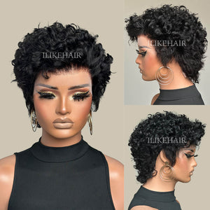 Boss Lady Short Pixie Cut Curly 13x2 Lace Front Wig