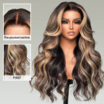 P1B/27 Blonde Highlight Long Body Wave Lace Wig