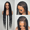Full Lace Braided Wig Invisible Knots Cornrows