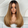 Ombre Honey Blonde Highlights Chic Layers 13x4 Human Hair Wig