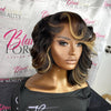 Asymmetry Shaved side Layers Bob 13x6 Lace Front Wig