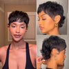 Full Lace 90s shaggy Pixie Cut Wig 100% Human Hair