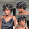 Put On & Go Salt And Pepper Layered Pixie Curly Wig