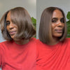 Designer Brown Layered Bob 5x5 Lace Human Hair Wig