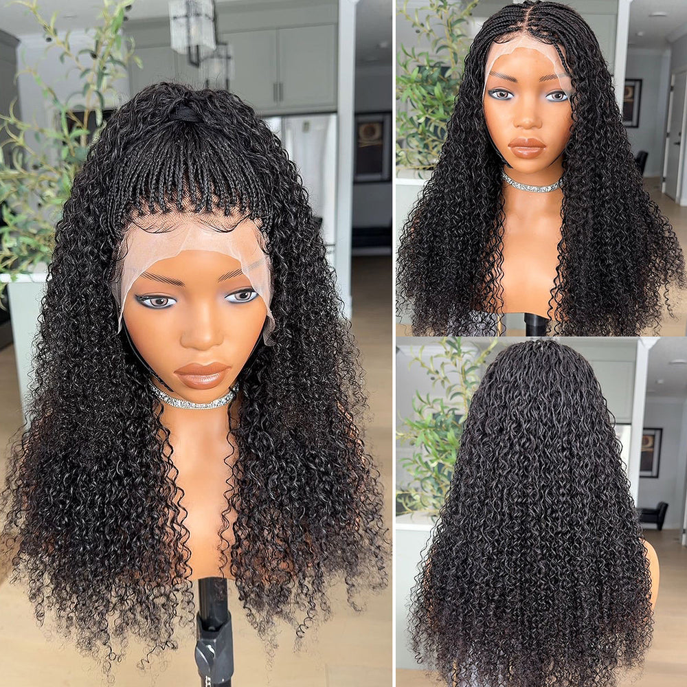 Full Lace Knotless Micro Twists Braided Wig With Invisi Drawstring