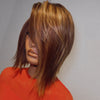 Long Layers Bob Side Bang 13x4 Lace Frontal Human Hair Wig