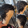 Full Lace Wave Curls Pixie Cut Wig 100% Human Hair