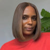 Designer Brown Layered Bob 5x5 Lace Human Hair Wig