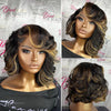 Asymmetry Shaved side Layers Bob 13x6 Lace Front Wig