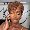 Full Lace Natural Curly Finger Wave Pixie Cut Wig 100% Human Hair