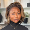 Blonde Highlights Volume Layered Bob 13x4 Lace Front Wig