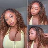 Honey Brown Flexi-fit Full Lace Boho Braided Short Wig With Invisi Drawstring
