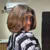 Blonde Highlight Layered bob 7x5 Lace Closure Wig