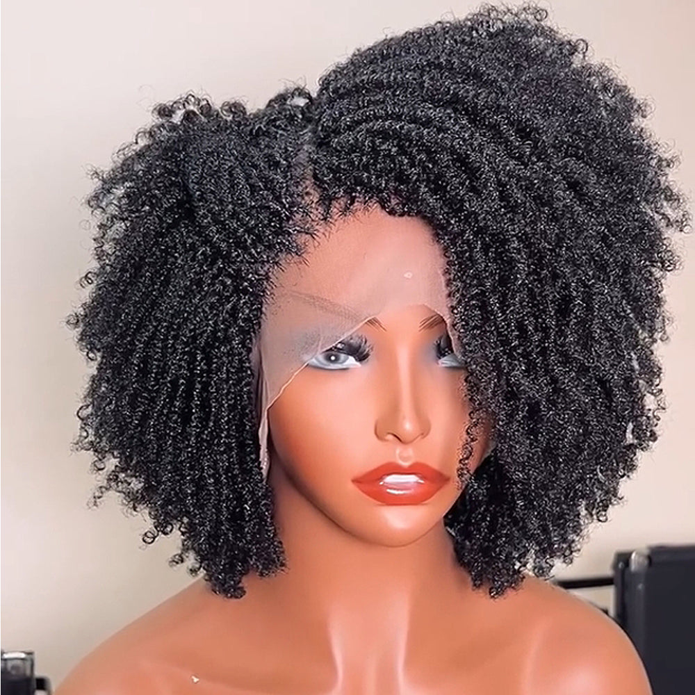 Full Lace Knotless Mini Twist Locs Bohemian Invisi Drawstring Wig