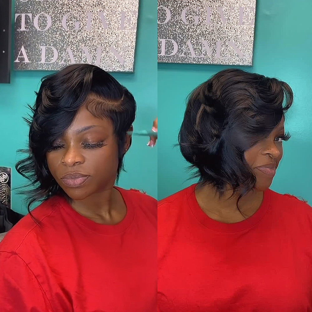 Asymmetrical Right Side Long Hair 13x4 Lace Frontal Wig