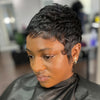 Full Lace Wave Curls Pixie Cut Wig 100% Human Hair