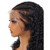Knotless Fulani Braids Deep Wave 13x4 Frontal Lace Wig 100% Human Hair