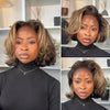 Blonde Highlights Volume Layered Bob 13x4 Lace Front Wig
