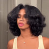 Kinky Straight Blowout Bob Body Wave HD Lace 4C Kinky Edges Wig