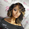 Asymmetry Shaved side Layers Bob 13x6 Lace Front Wig