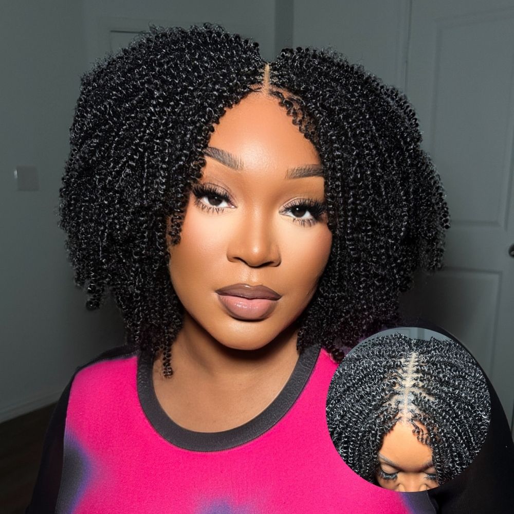 Full Lace Knotless Mini Twist Locs Bohemian Invisi Drawstring Wig