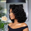 Natural Yaki Wavy Bob With Kinky Edges Wig Clearance