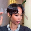 Put On And Go Mid Part 90s Layered Pixie Cut Wig With Bangs