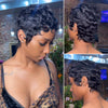 Y2K Full Lace Short Water Wave Pixie Wig For Summer Wear