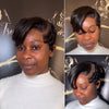 Boss Lady Side Part Layered Pixie Cuts Frontal Lace Wig