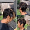 13x6 Lace Ombre Brown Highlights Layered Pixie Cut Wig